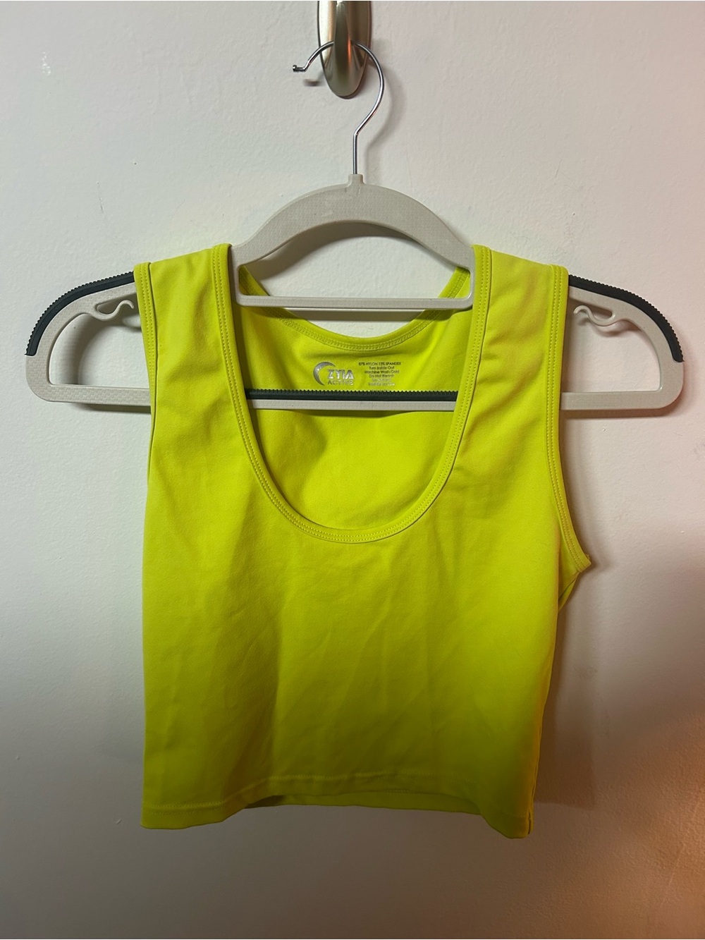 ⭐️5/$20 ZYIA Neon Yellow Crop Tank 🎽